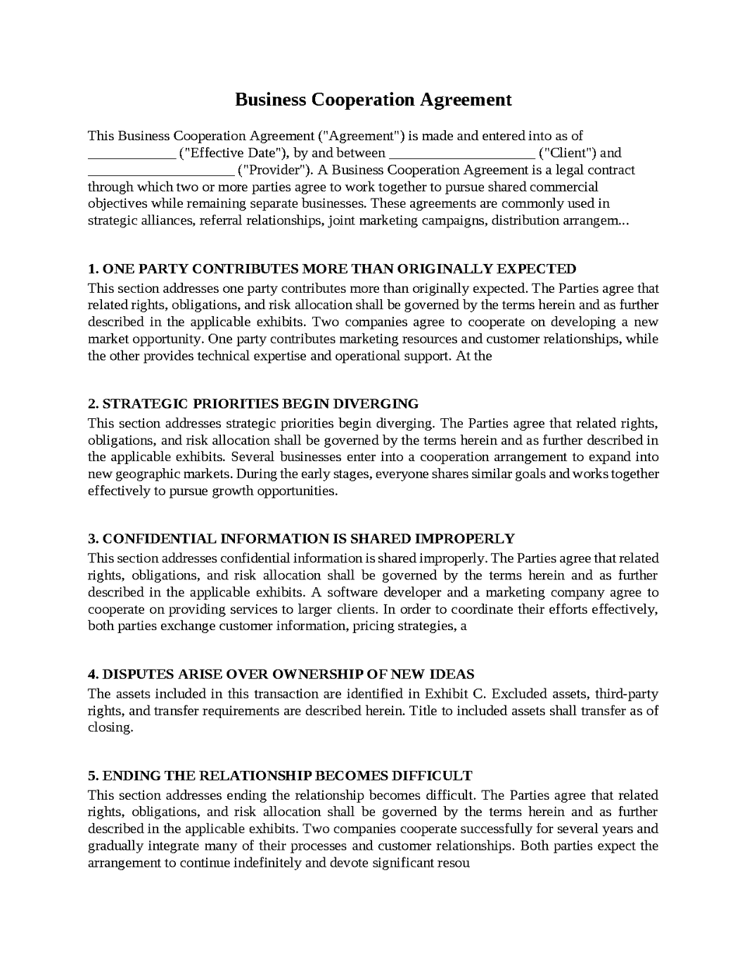 Business Cooperation Agreement