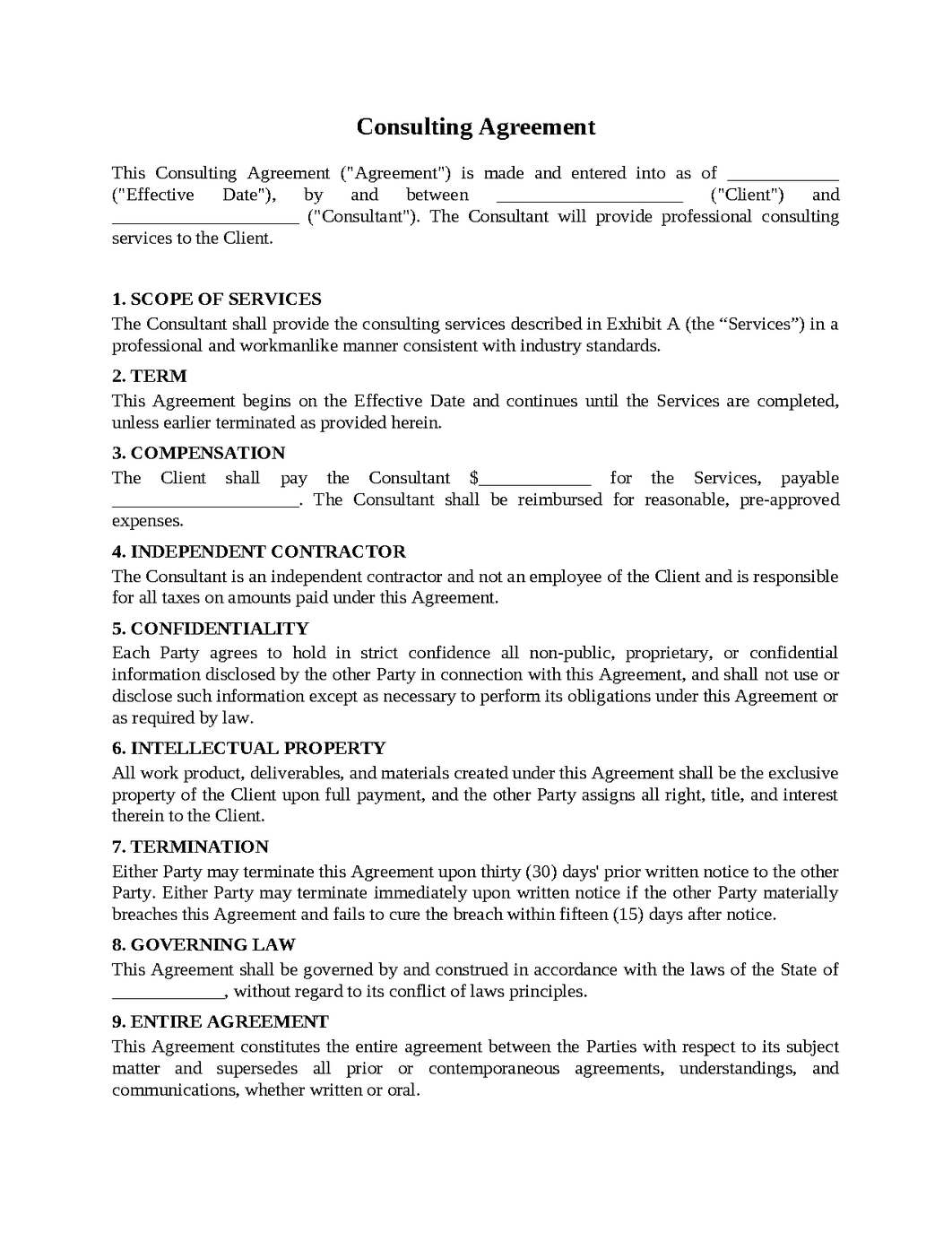 Consulting Agreement