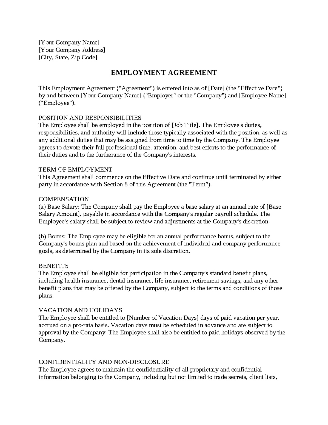 Employment Agreement