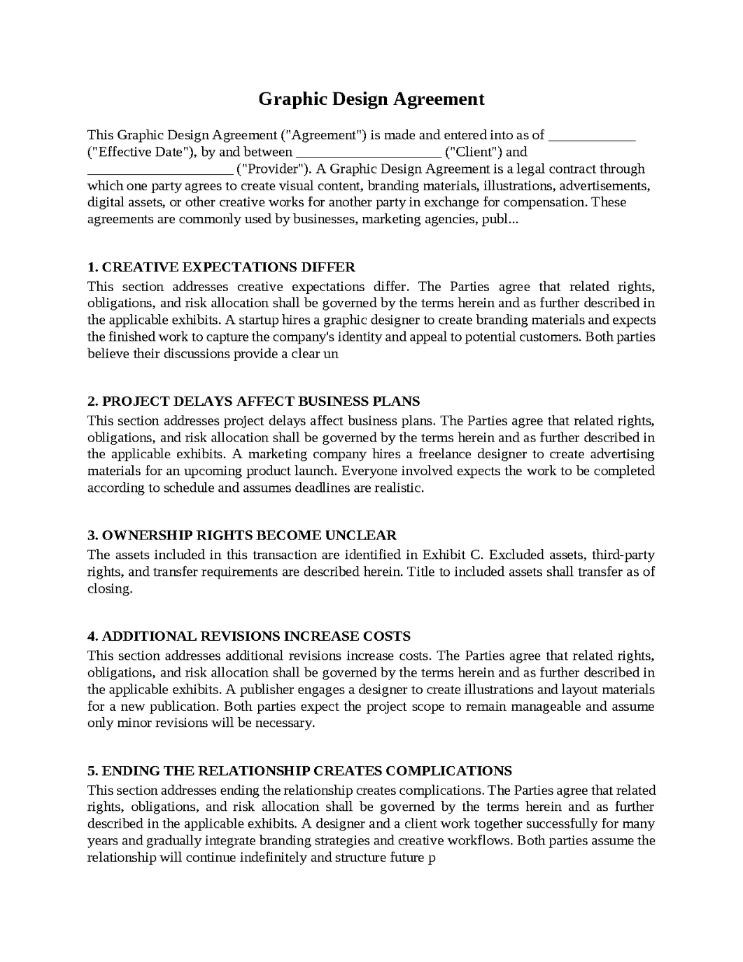Graphic Design Agreement