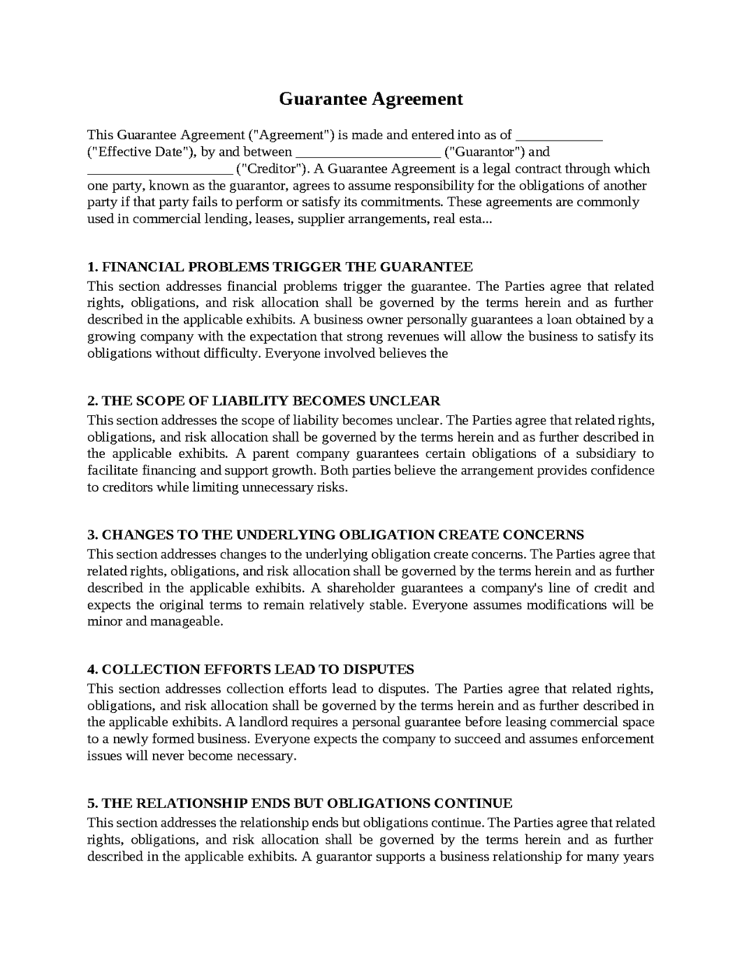 Guarantee Agreement