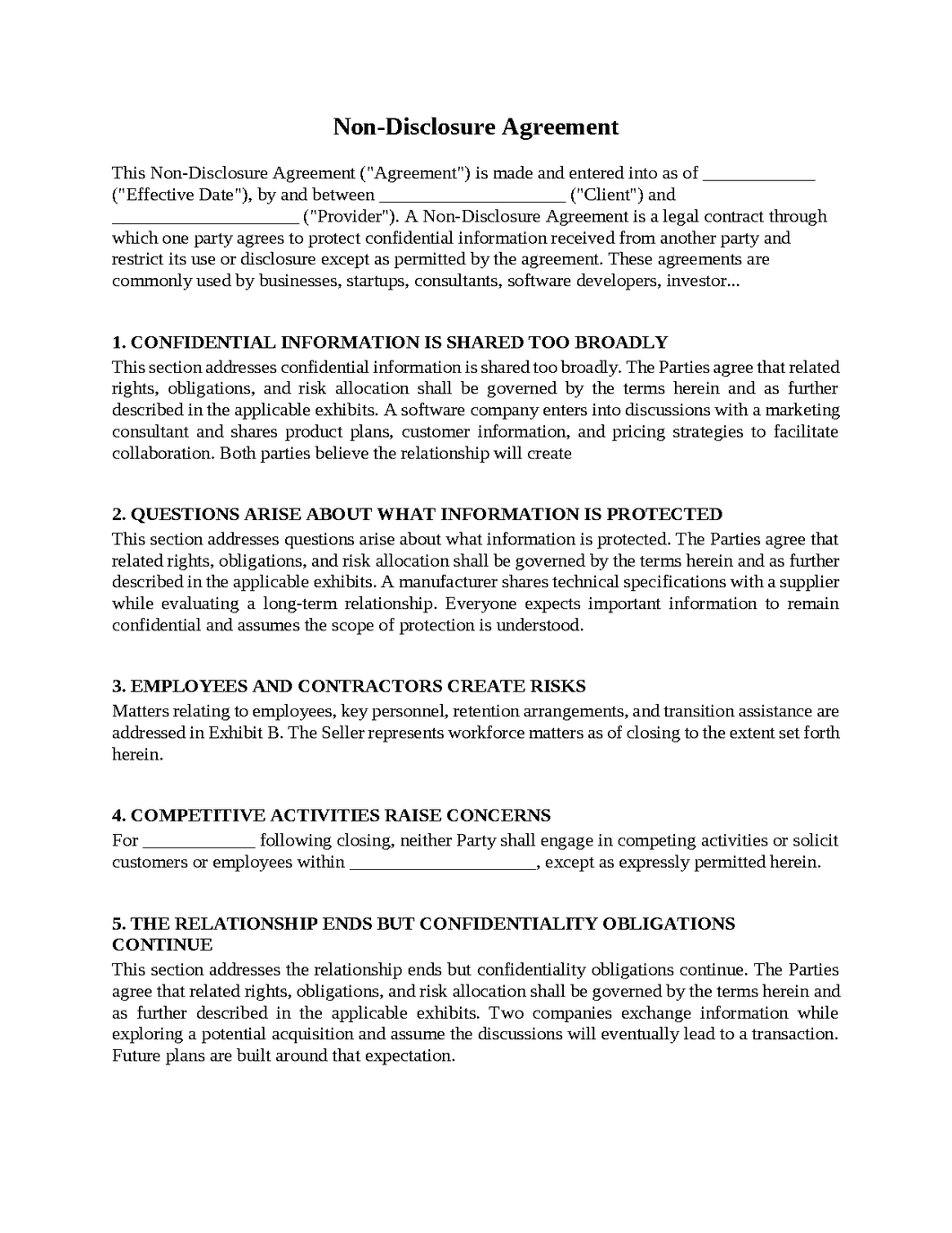 Non-Disclosure Agreement