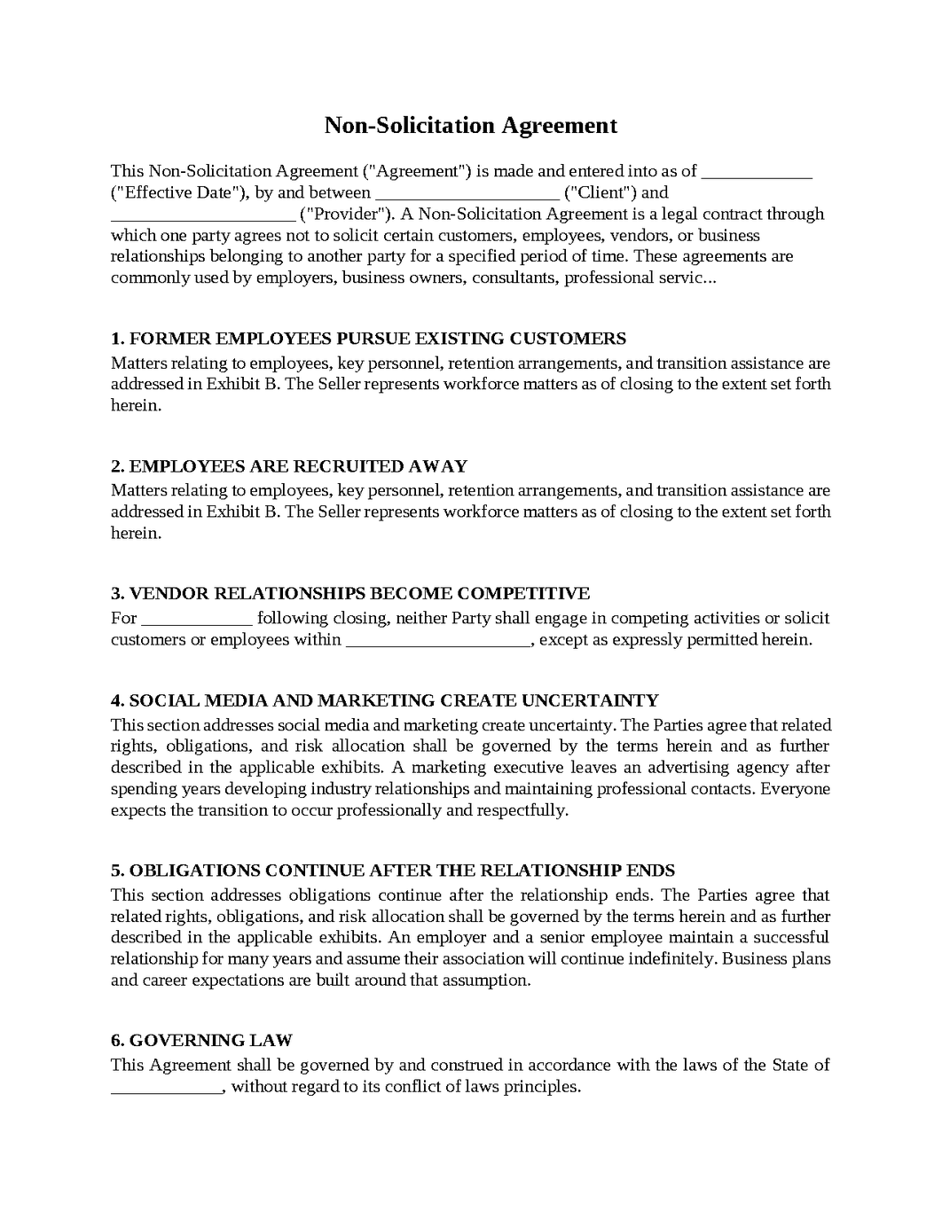 Non-Solicitation Agreement