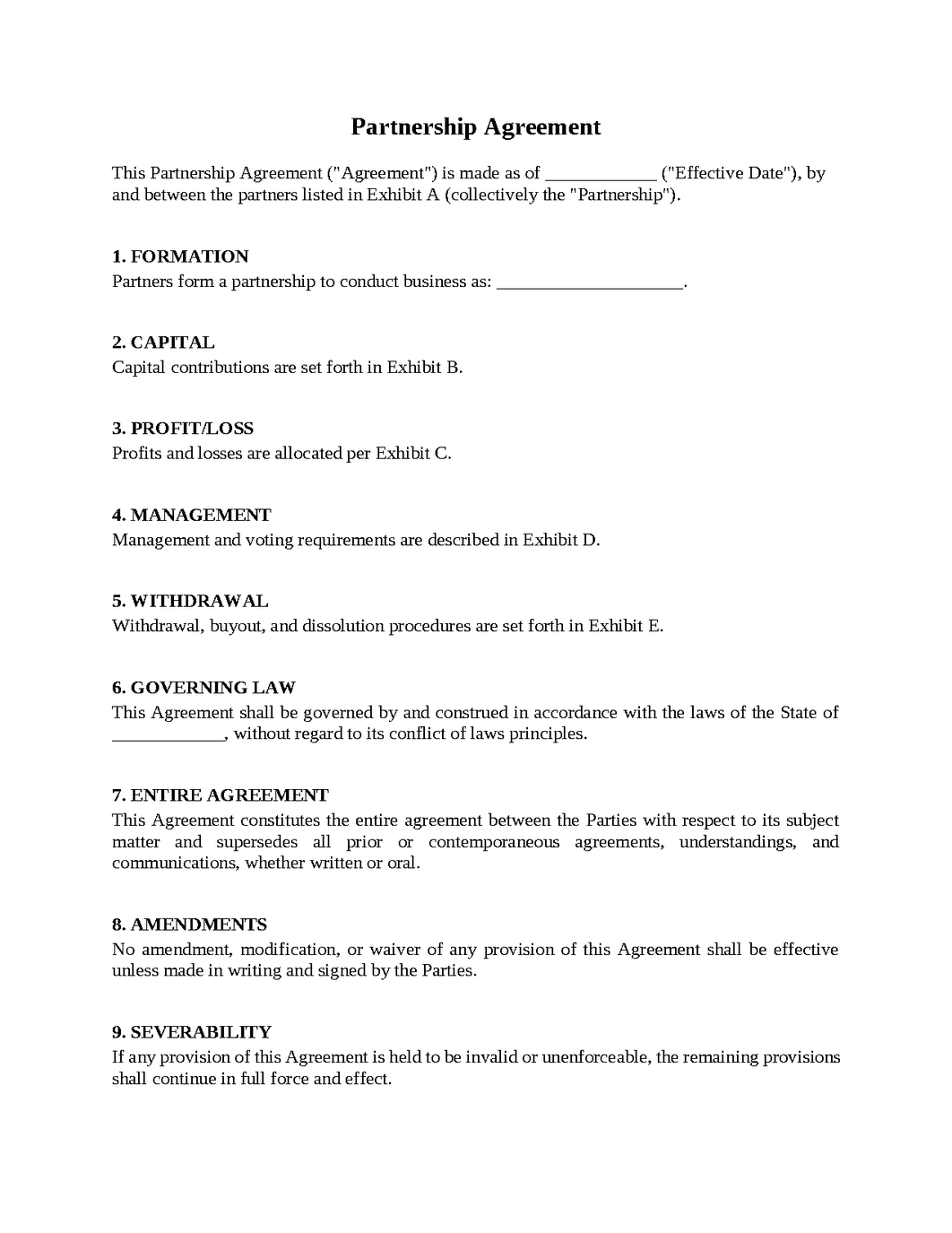 Partnership Agreement