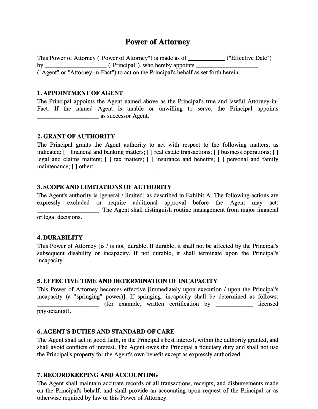 Power of Attorney