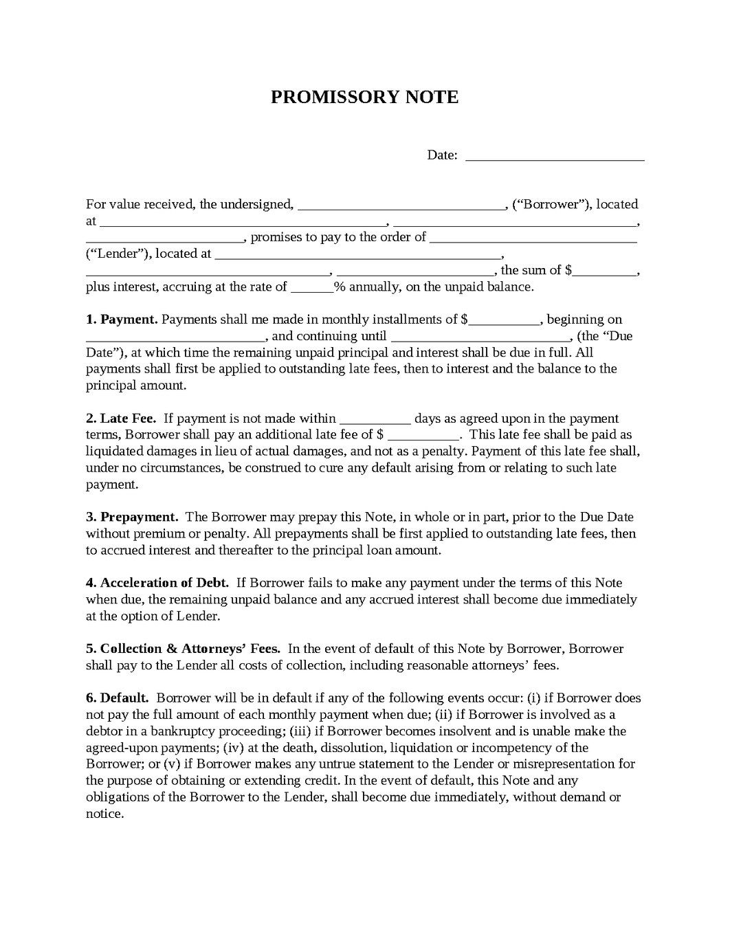 Promissory Note