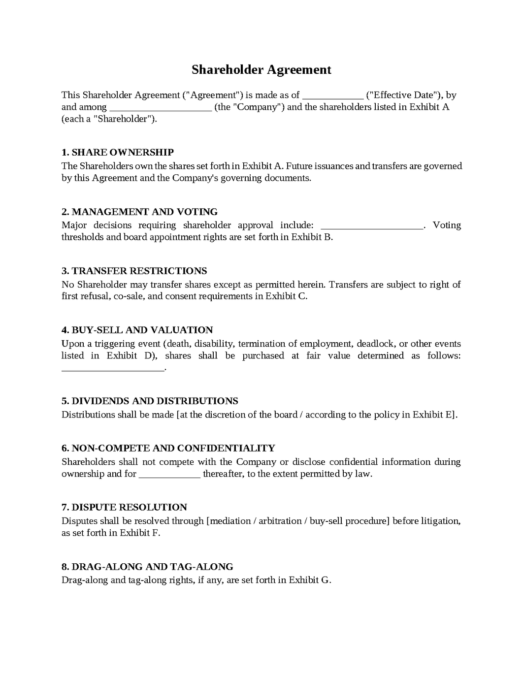 Shareholder Agreement